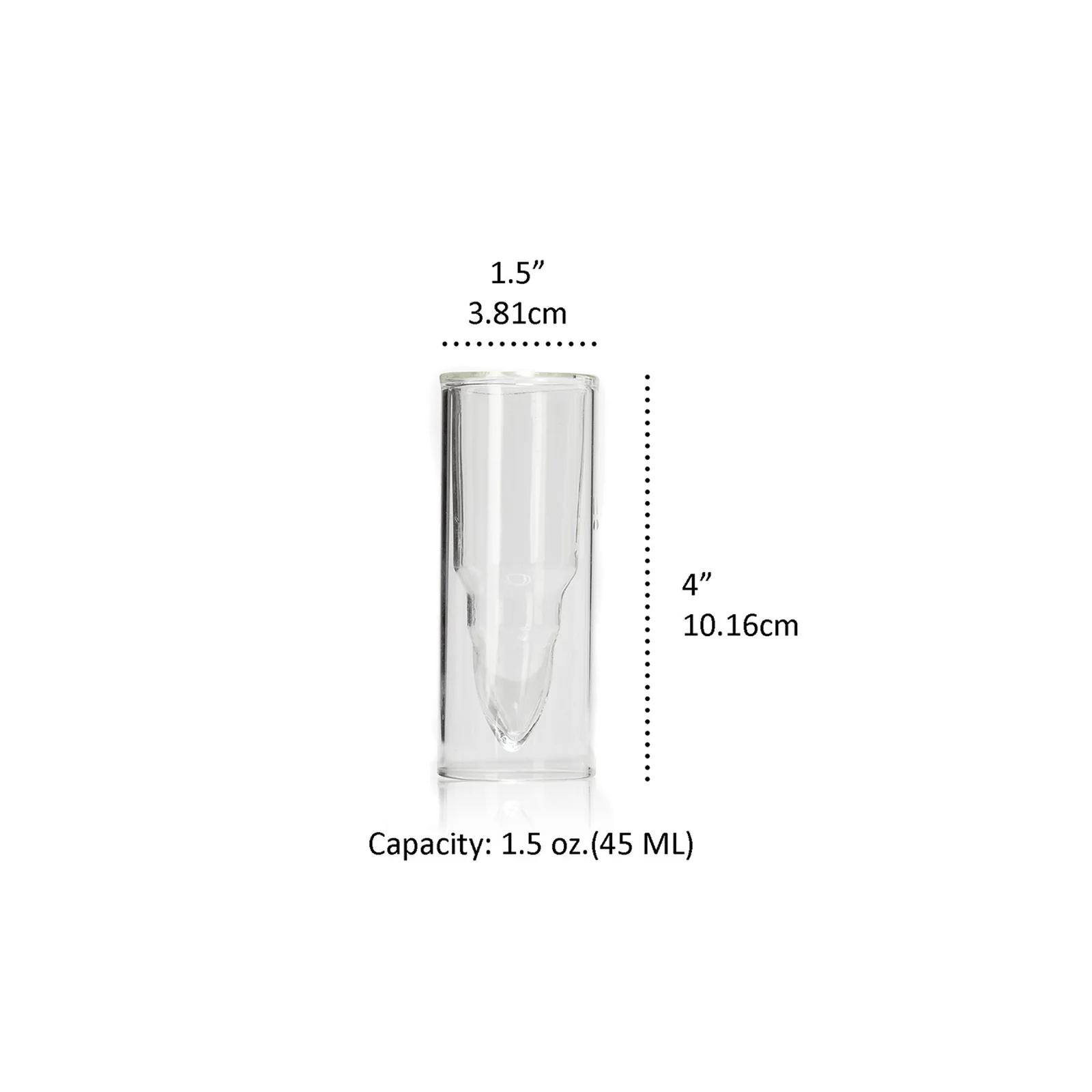 50 Caliber Shot Glasses Set - Set of 4 - Each holds 2 Ounces - Tactical Bullet Casings Shot Glasses by The Wine Savant - Image 4