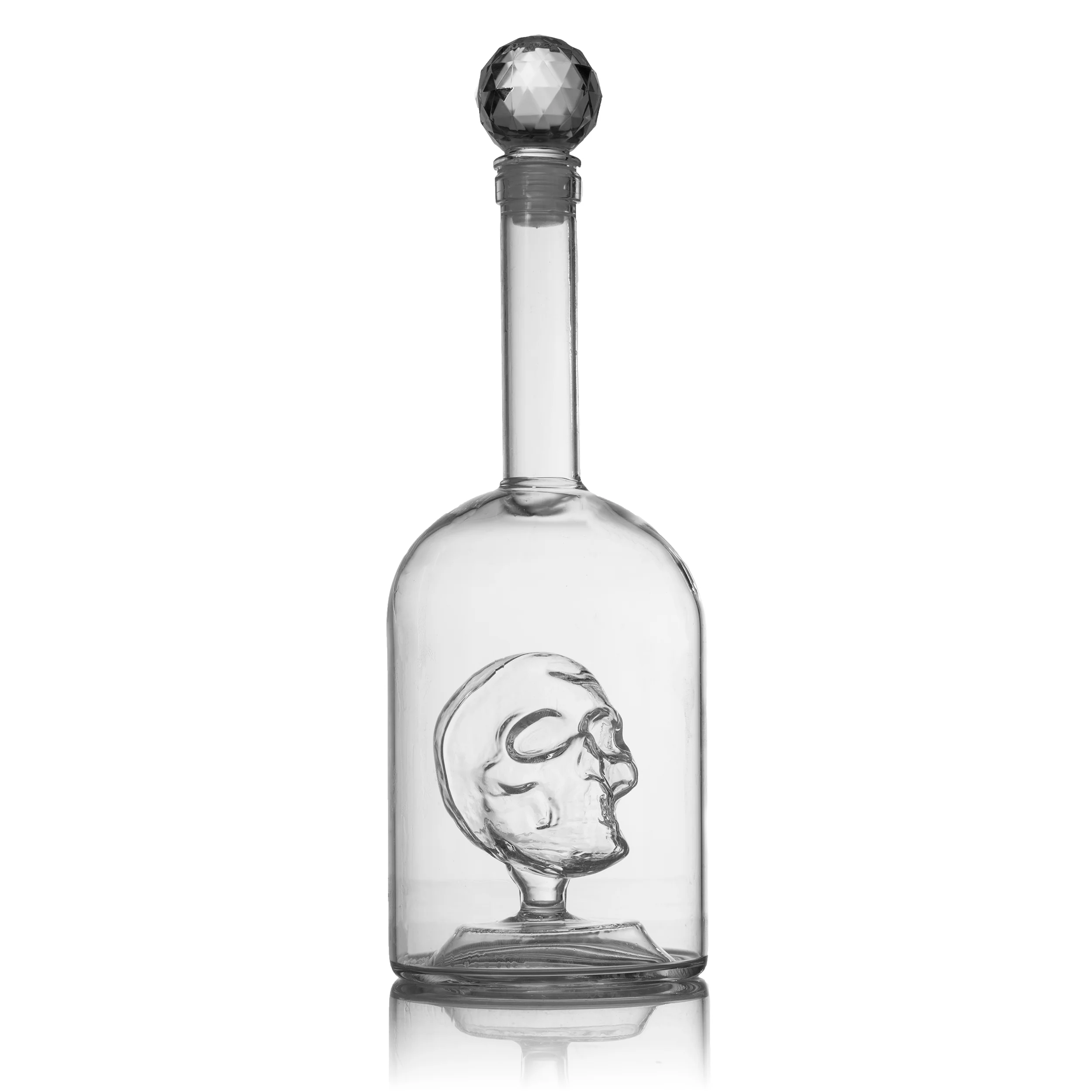 Skull Decanter in Bottler Skull Head by The Wine Savant 750ml, Skull Bottle Skull Face Enlarges with Whiskey, Tequila, Bourbon Scotch or Rum - Great Gift for Any Bar! - Image 4
